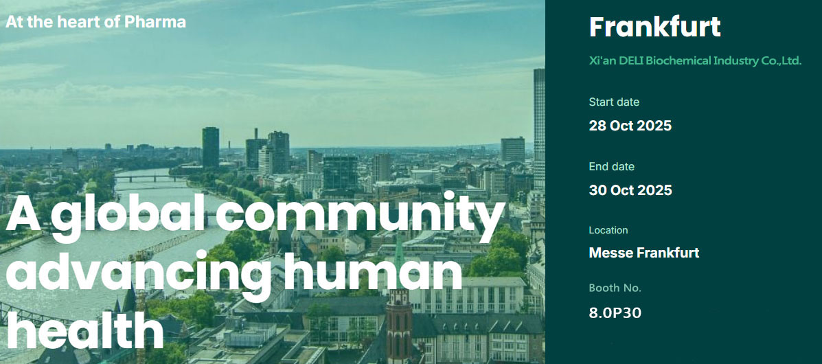 Xi'an Deli Biochemical wird auf der CPhI Europe 2025 in Frankfurt, Deutschland, ausstellen