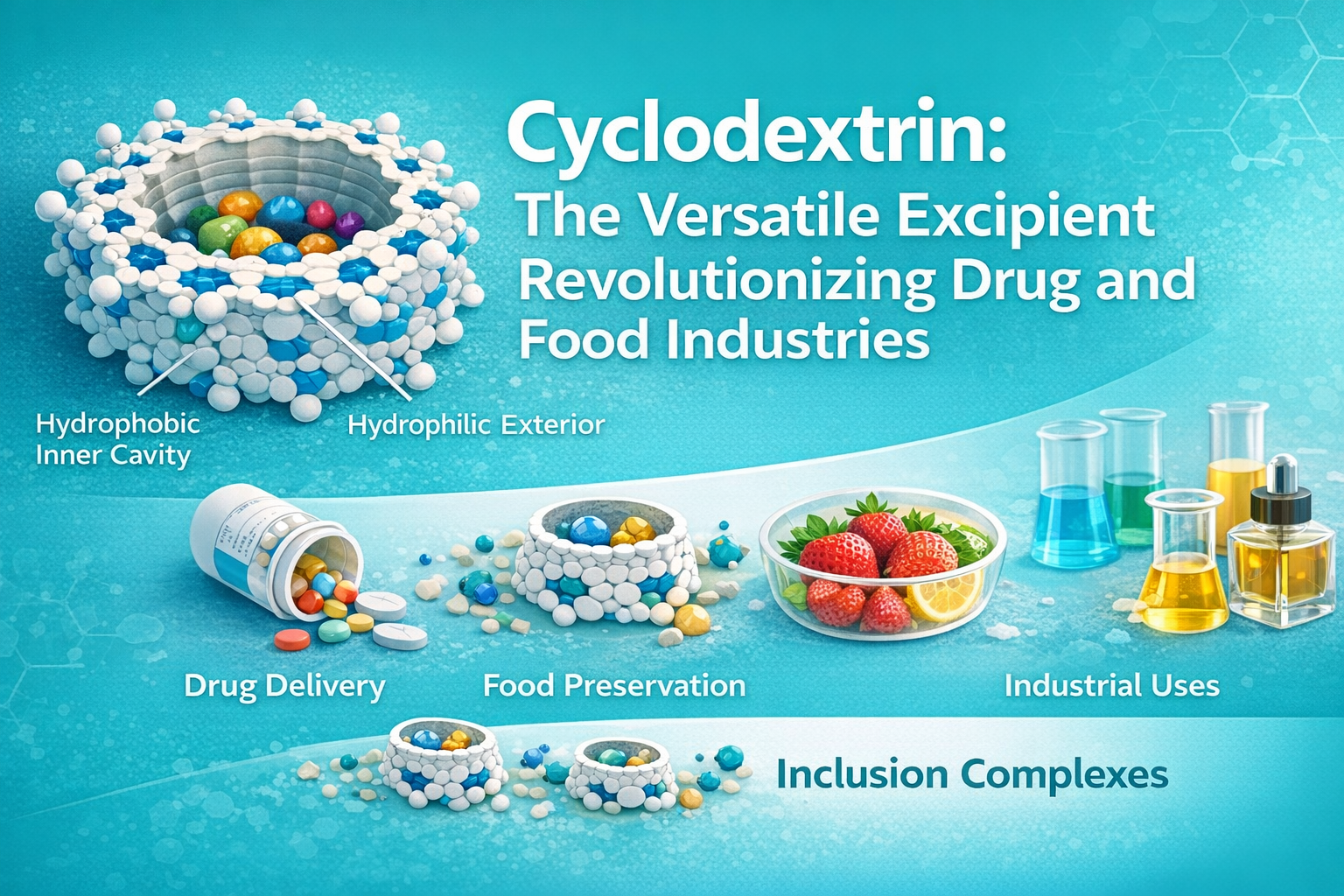 Cyclodextrin: Der vielseitige Hilfsstoff, der die Arzneimittel- und Lebensmittelindustrie revolutioniert